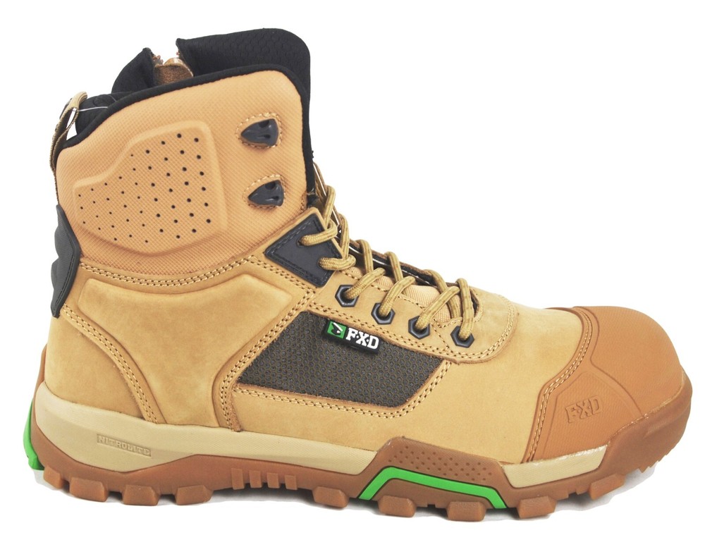 FXD 6" WB-1 Leather Composite Toe Side Zip Safety Boot Wheat--14US