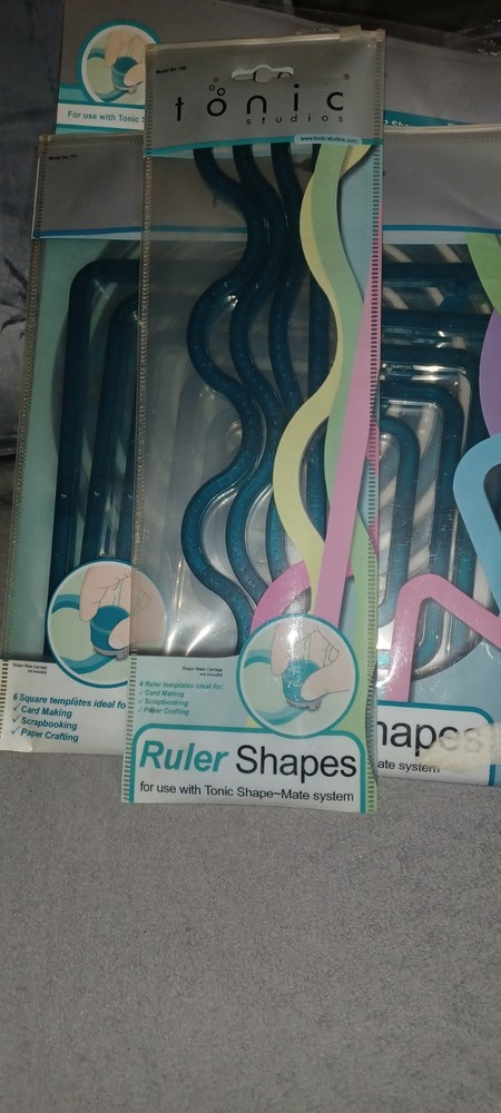 Tonic Studios Shapes Sets Round, Square, Ruler With Cutter Extra Blade Scrapbook