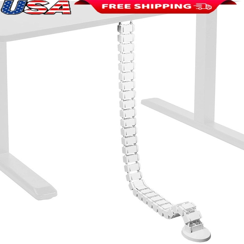 Desk Cable Management Organizer Power Cord Control System Ergonomic Setup New