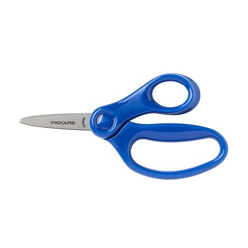 Fiskars Kids Scissors 5"-Pointed Tip Plastic Handle Assorted Color School Safety