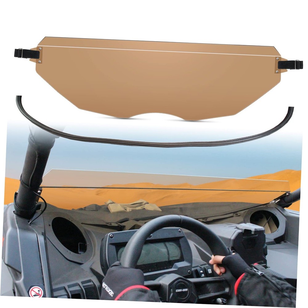 UTV Front Half Clear Windshield Scratch Resistant Hard Compatible with clear