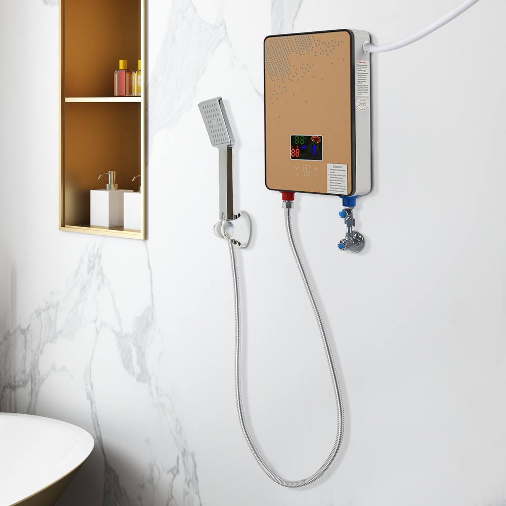 110V 4500W Instant Electric Tankless Hot Water Heater On Demand Whole House New