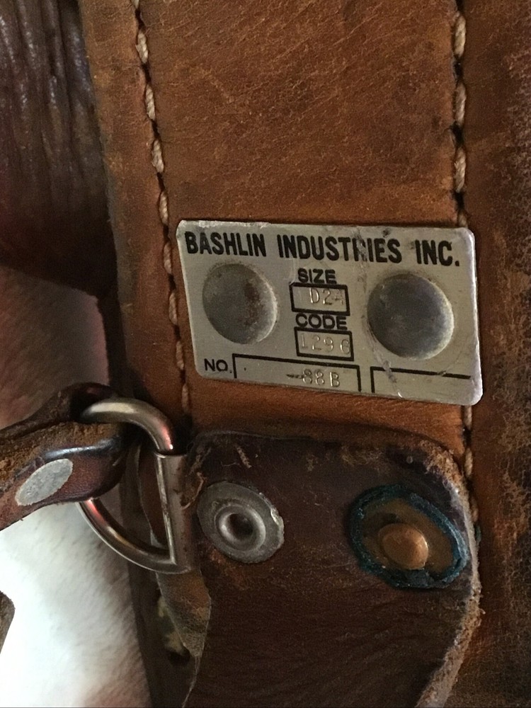 Bashlin 88B Size D24 Lineman Pole/tree Climbing Gear Heavy Leather w Retractable