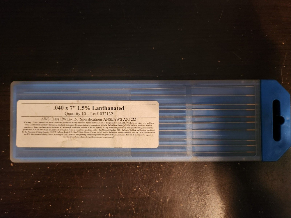WeldTec TUNGSTEN LANTHANATED 1.5% .040 x 7", 10PK