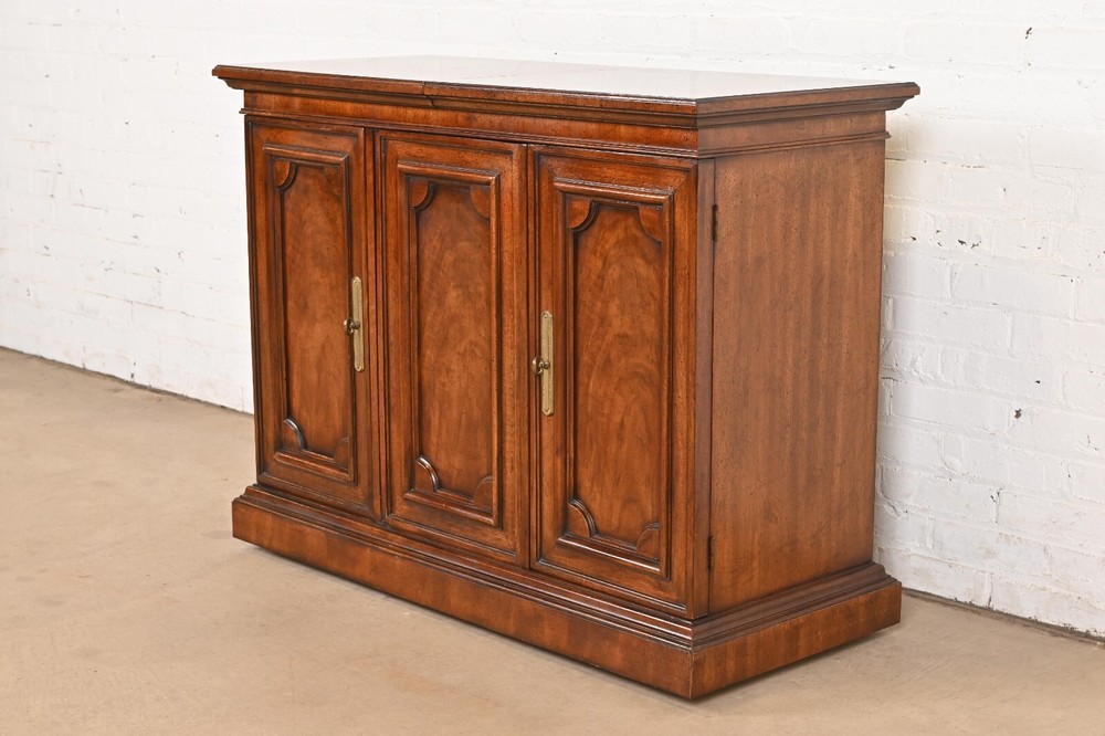 Regency Walnut Expanding Top Buffet Server or Bar Cabinet by Mount Airy