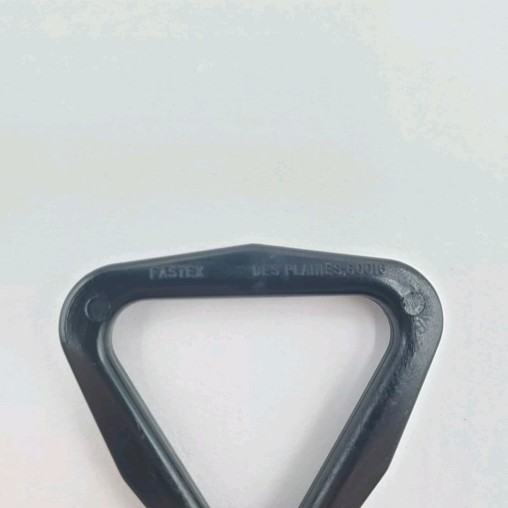 Fastex Dee Ring D-Ring 1" 1 Inch Inside Triangle Black Plastic Buckle Strap Nos
