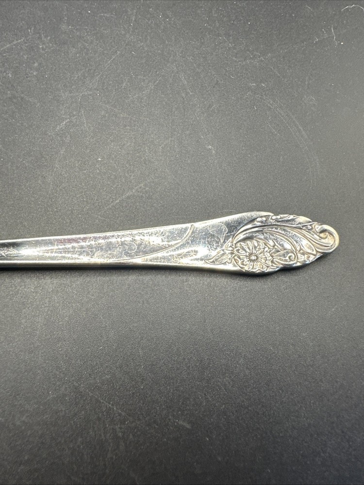 Oneida Community Evening Star Pattern Silver Plate Cold Meat Serving Fork