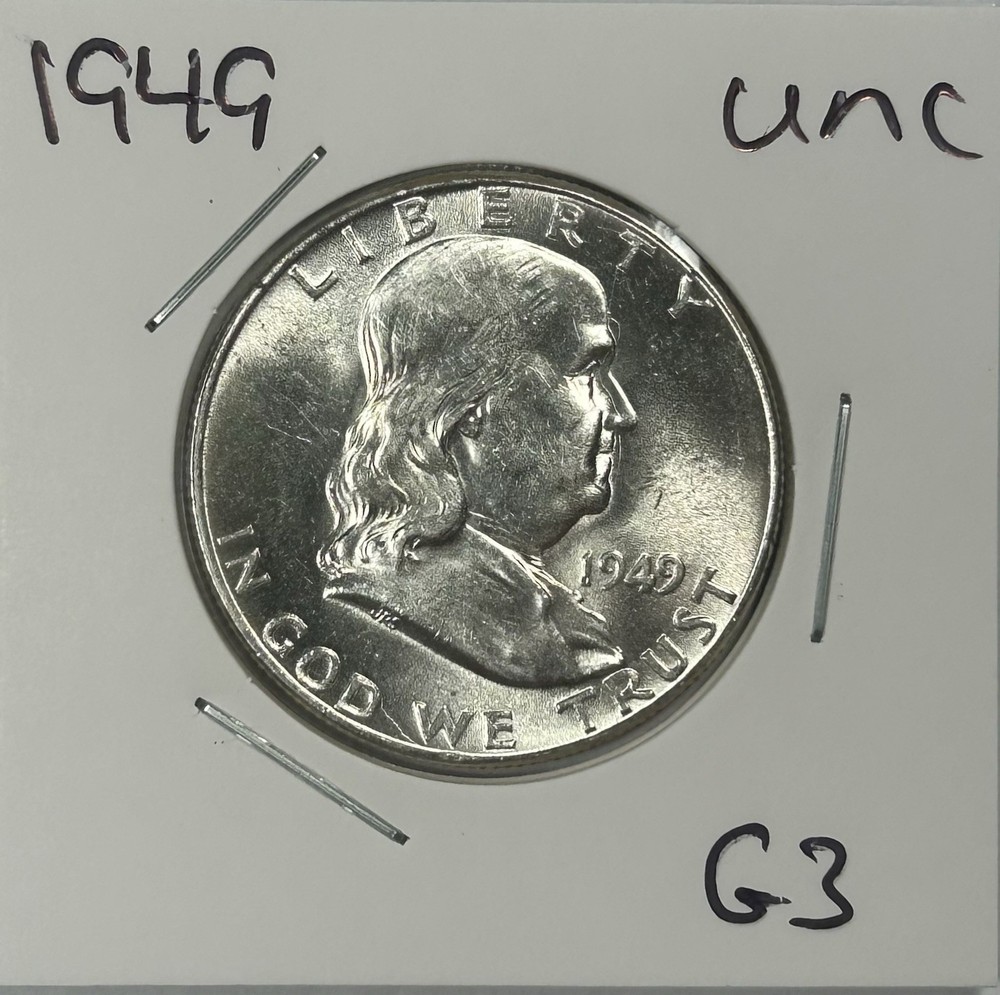 1949 Franklin Half Dollar Coin Uncirculated