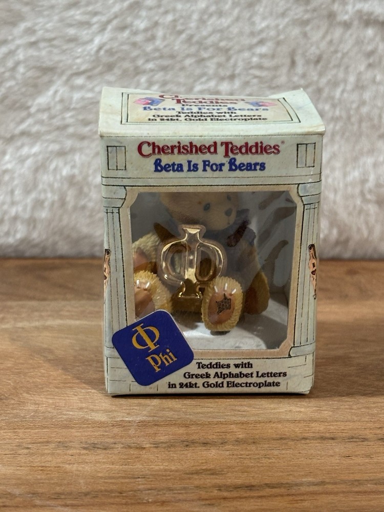 Cherished Teddies BETA “PHI” BEAR by Enesco In Original Box