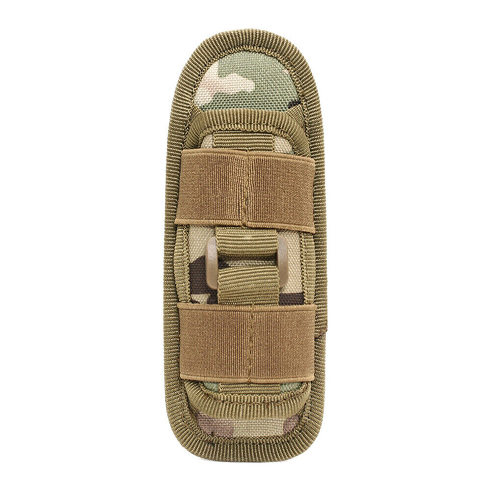 360° Rotatable Belt Flashlight Holder for Elastic Strap Tactical Molle Pack Bags