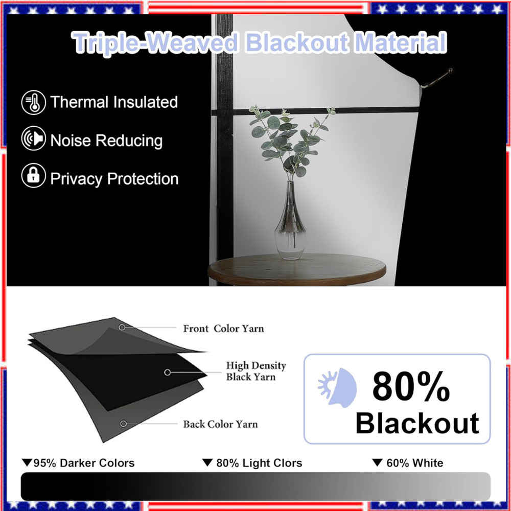 Light Purple Blackout Curtains for Kitchen 36 Inch Length 2 Panels Set, Solid Th