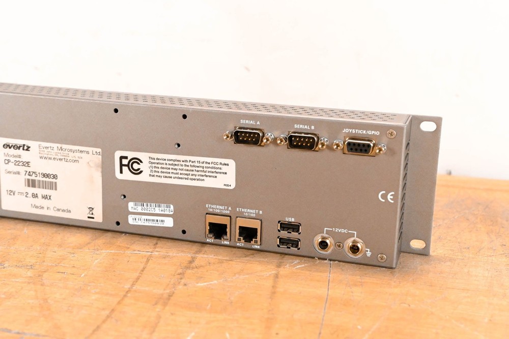 Evertz CP-2232E Advanced System Control Panel w/ 32 LCD Buttons (NO PSU) CG01V7F