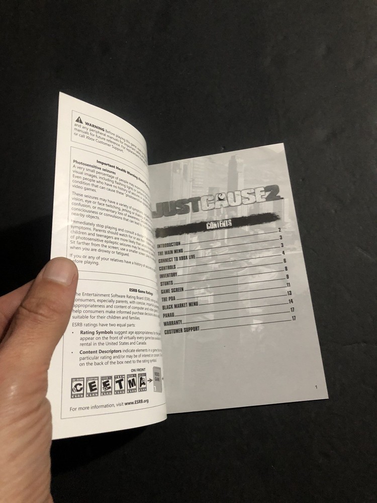 just cause 2 xbox 360 Manual Only