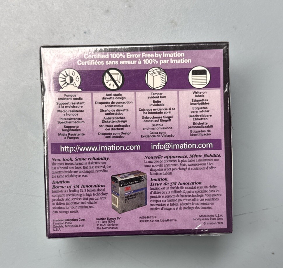 10 FLOPPY DISK IMATION 2HD NOS SEALED