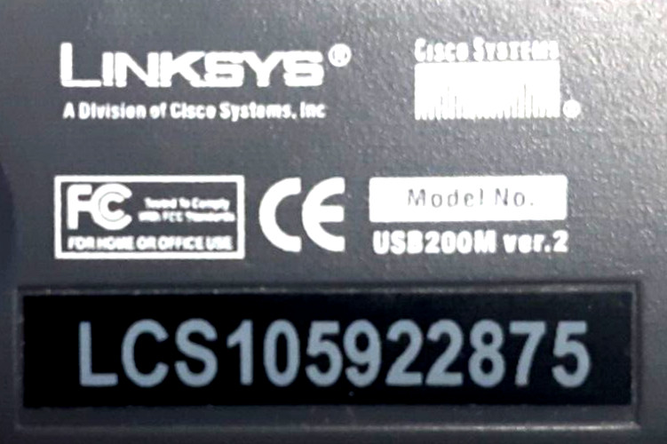 Linksys Network Adapter Model #USB200M USB 2.0 Plug & Play Tested & Works!