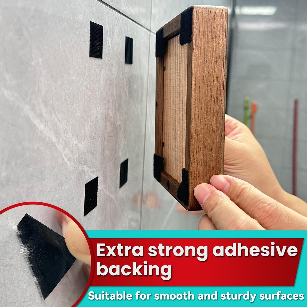 Hook and Loop Strips with Adhesive, and Square Circle, Strong Adhesive Backin...