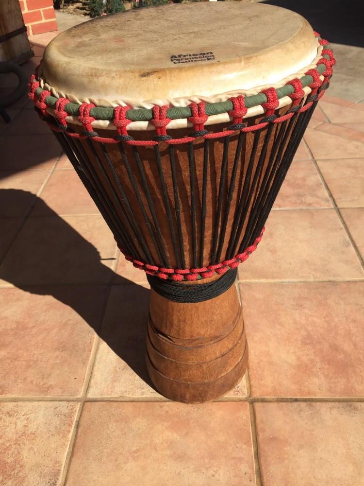 large djembe drum used