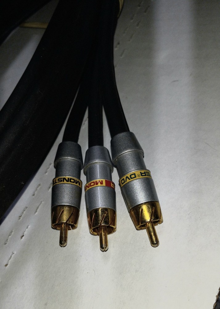 Monster CR CB Y Component Video 6’ Cable Rca
