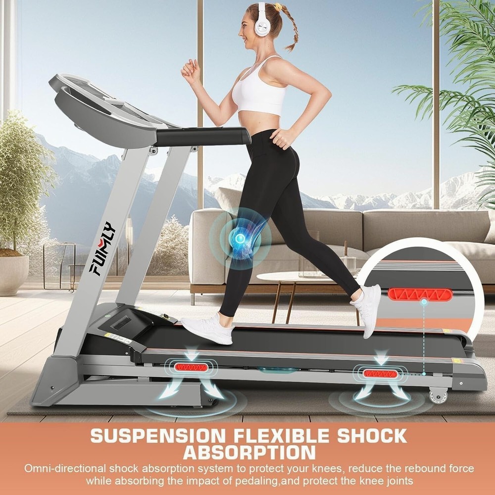 Treadmill 3.25HP for Home Electric Folding Exercise Running Machine APP Control