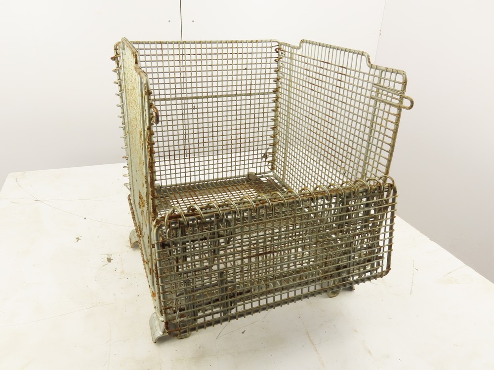 Miniature Collapsible Folding Stackable Industrial Wire Baskets 18"x20"x16"