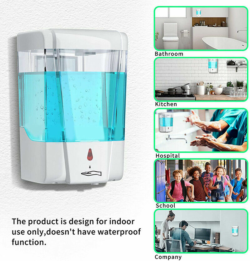 Automatic Foam & Soap Dispenser Sensor Bottle Soap Box Wall Mounted 700ml