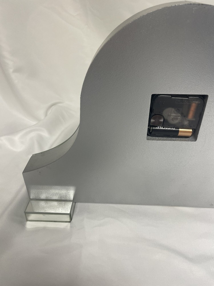 Sparkle 15.7 In. Contemporary Silver Crystal Table Clock Works!!!