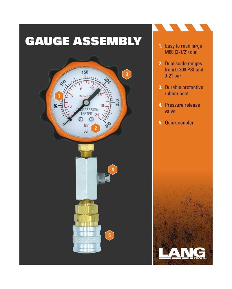 Lang Tools TU-30A Compression Tester Set