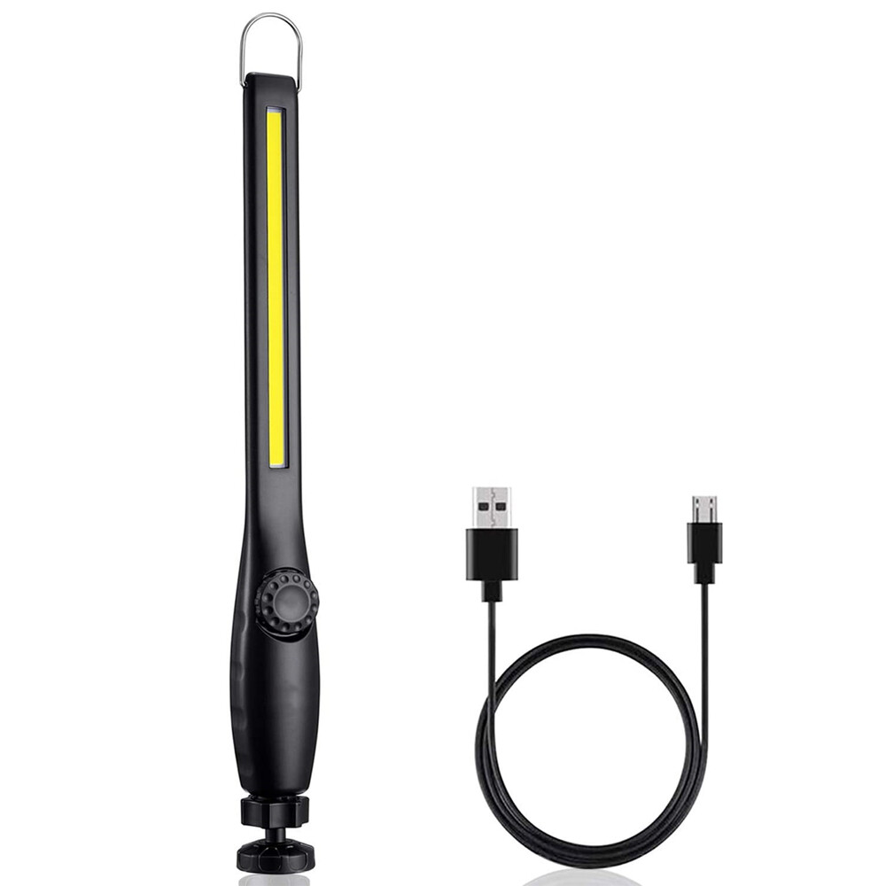 2X Slim COB LED Work Light Mechanical Flashlight Magnetic Base USB Charging