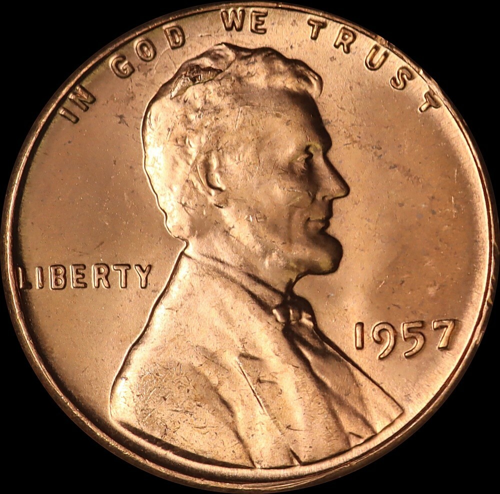 1957 wheat penny error - Retained IDB