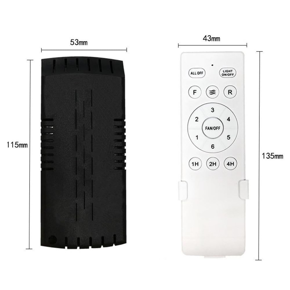 Ceiling Fan Remote Control Kit 6-Speed Timer Replacement for DC Fan Light