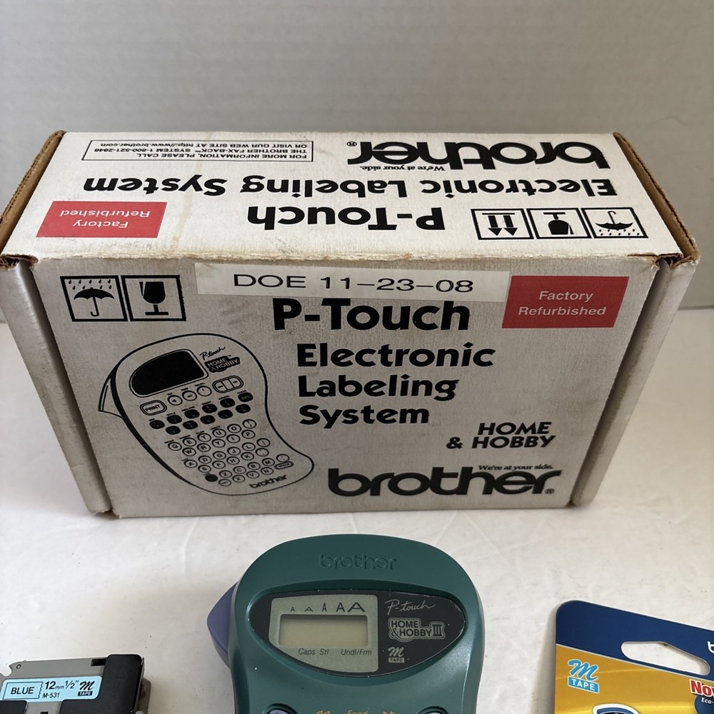 Brother P-Touch PT-85 Thermal Label Printer Bundle **TESTED & WORKING**