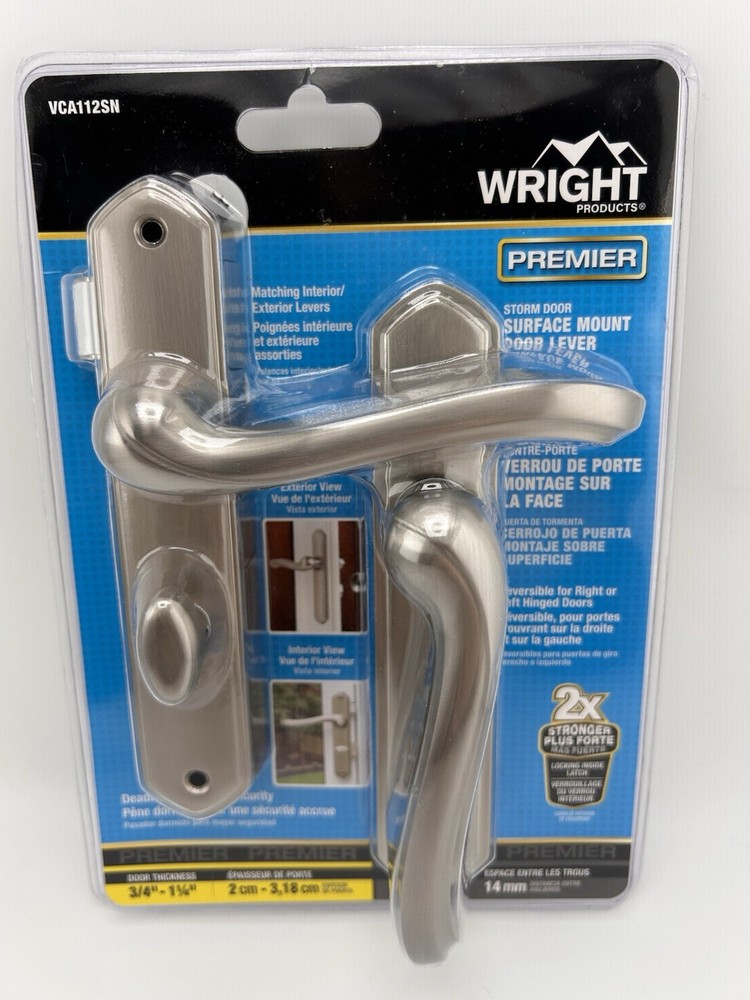 Wright Products Castellan Surface Lever Mount Latch with Deadbolt VCA112SN