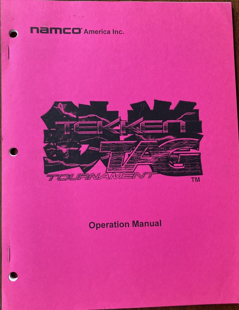 Tekken Tag Team Arcade Game Manual