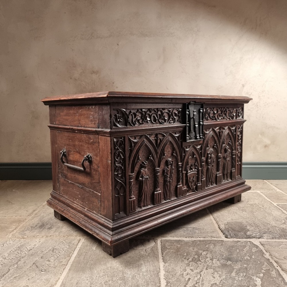 A 16th Century And Later Coffer.