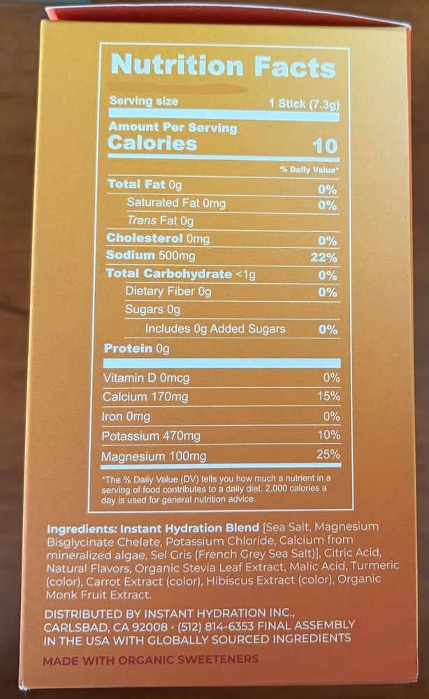 Instant Hydration ~ Max Holloway, 12 Pack~ Mango Pineapple Hydration Electrolyte