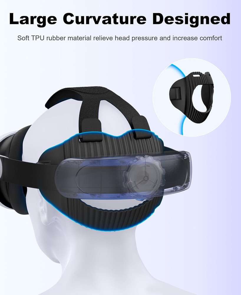 Head Strap for Quest 3S/ Quest 3/Quest 2, Elite Strap Replacement Enhanced Suppo