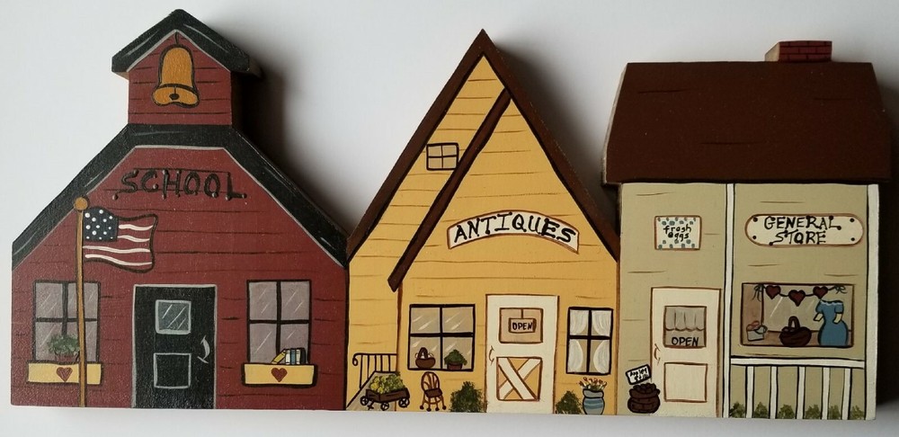 Wood Craft Items Quantity 3 All Hand Made and Painted