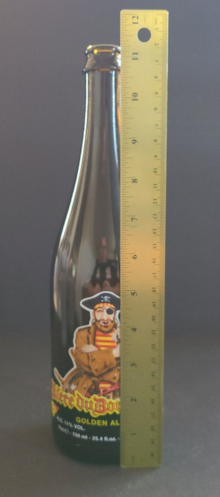 Empty Bier du Buocanier 750mL Bottle with Painted Graphics