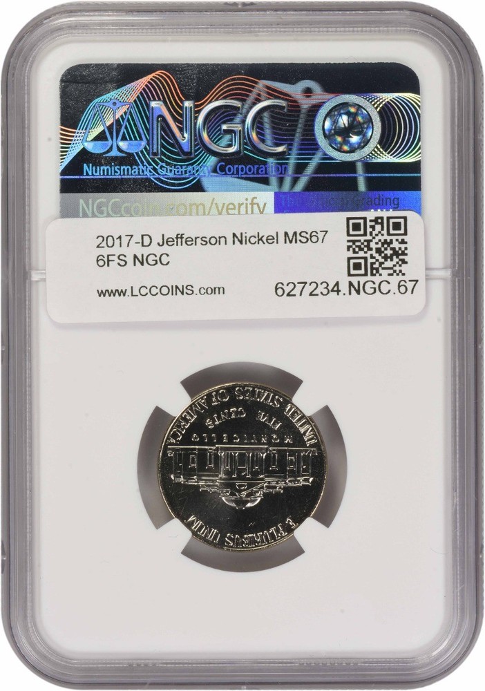 2017-D Jefferson Nickel MS67 6FS NGC