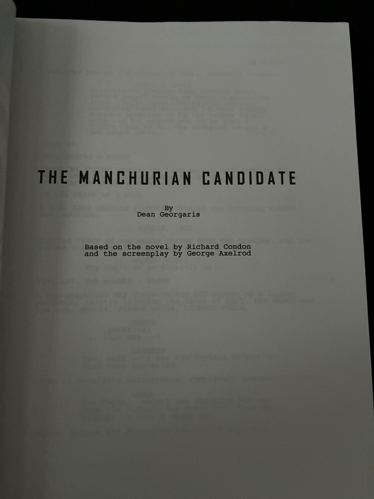 MGM™ THE MANCHURIAN CANDIDATE Rare Script BRAINWASH BUNDLE Screenplay Set