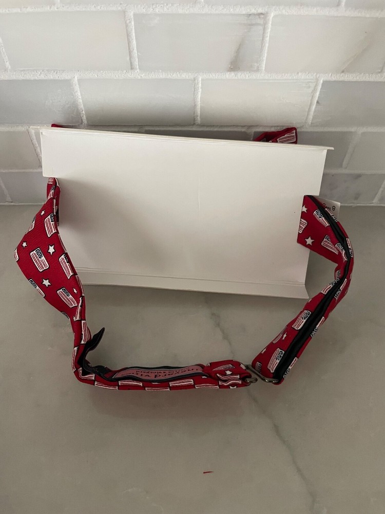 NWT Vineyard Vines Flags & Stars Red Adjustable Bow Tie One Size