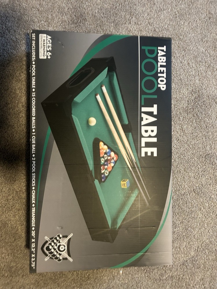 Tabletop Pool Table 20”x12.1”x3.75”