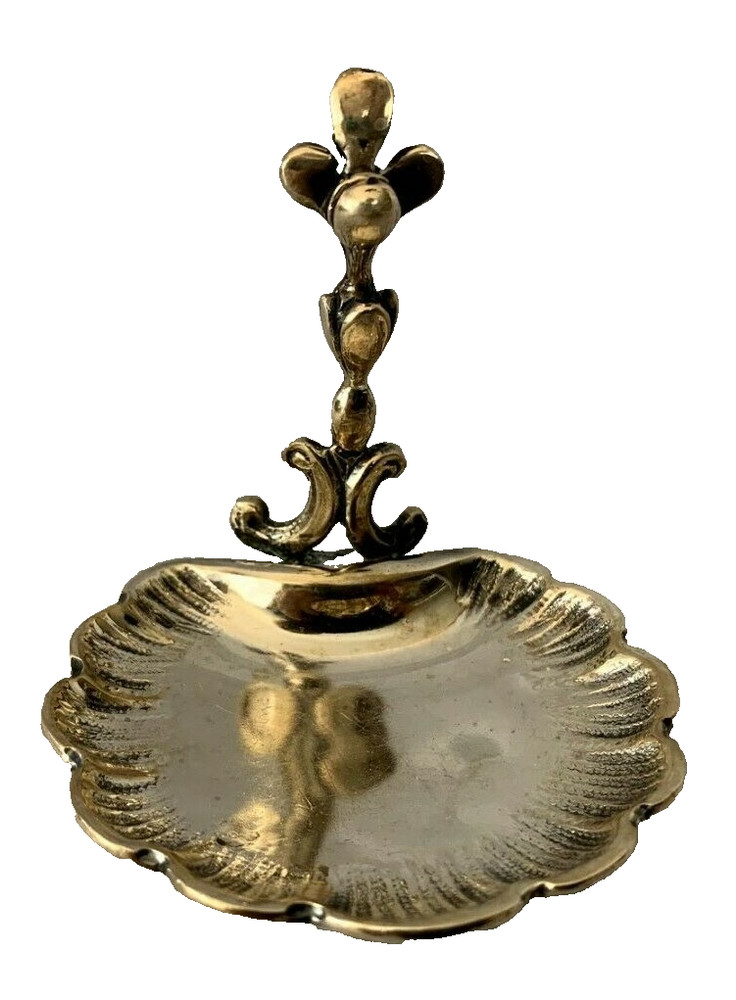 Vintage Buccellati 800 Silver Miniature Shell Shape Dish w/ Stand