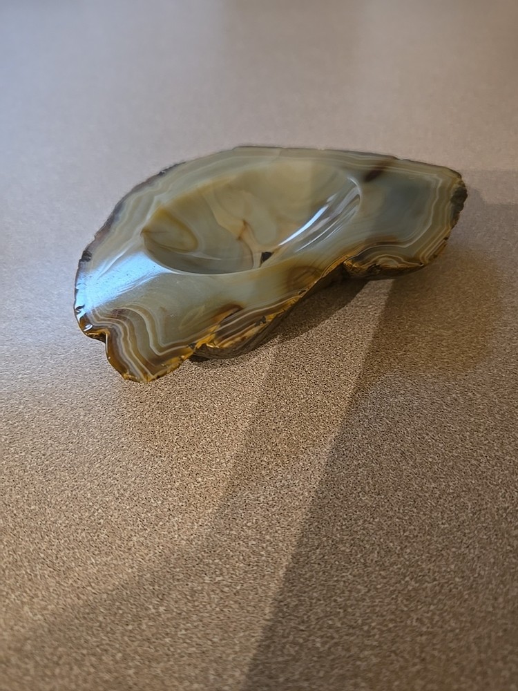 Agate Stone Dish Or Ashtray