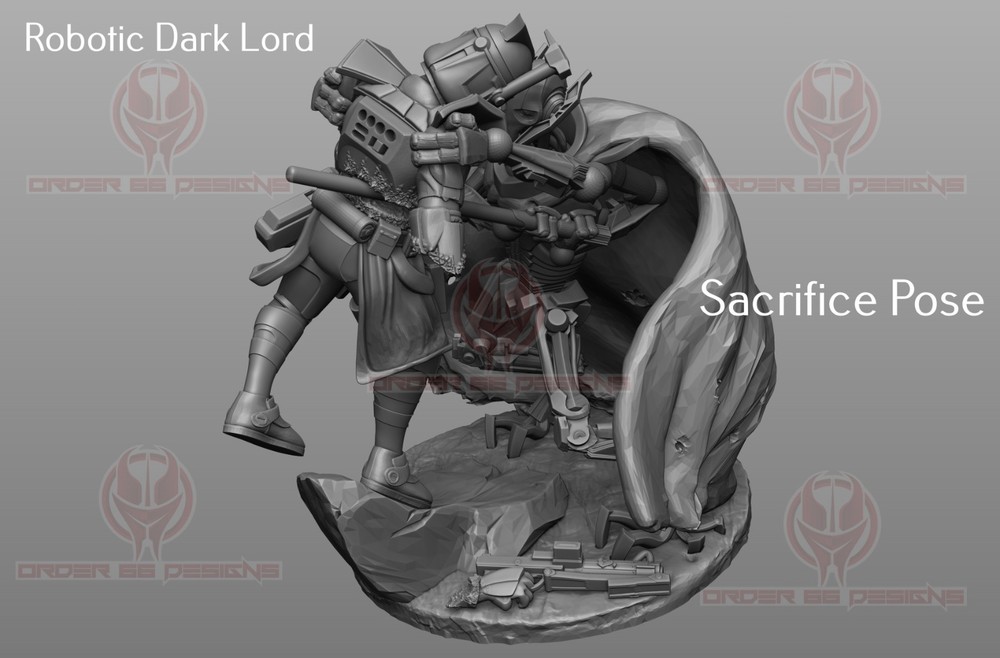 Star Wars Legion 3d printed General Grevious - Sacrifice Pose - unpainted