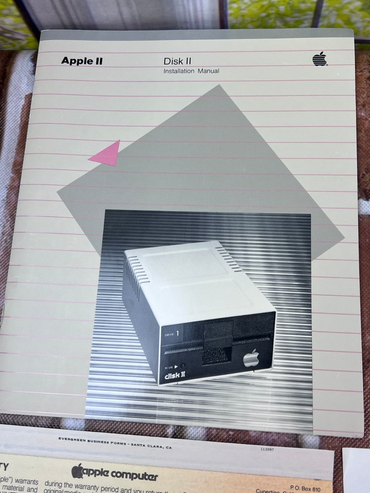 Vintage Apple II Disk II Installation manual