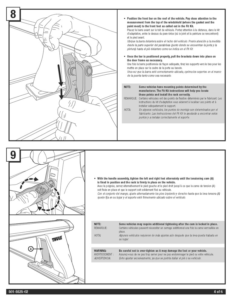 Thule 400xtr Rapid Aero Foot Pack