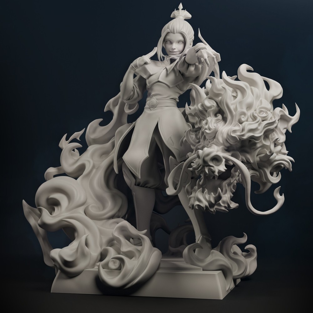 Azula Statue 3D Printed Kit Unpainted/Unassembled