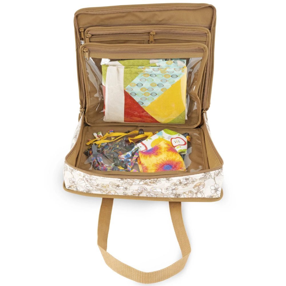 Dritz, All-Purpose Project Organizer Bag - Neutral Floral
