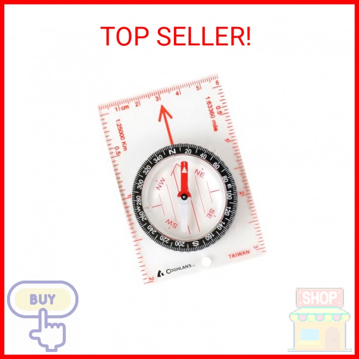 Coghlan's Map Compass – Lightweight, Durable Navigation Tool for Hiking, Backpac